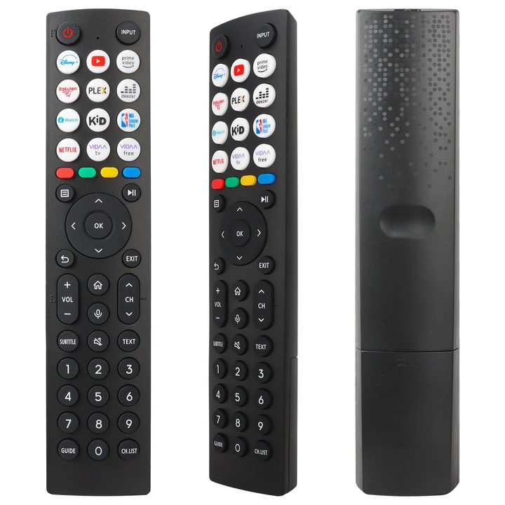 Съвместимо дистанционно управление за Smart TV Hisense, Gorenje, ERF2J36H/EN2M36H, evoremote®, черно