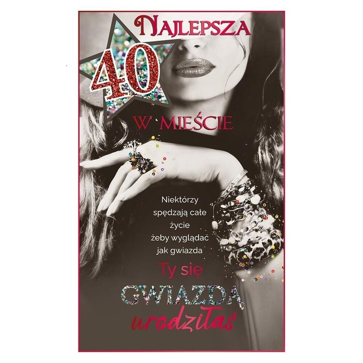 Felicitare Urodziny 40, AbCard, 205x130mm, folie