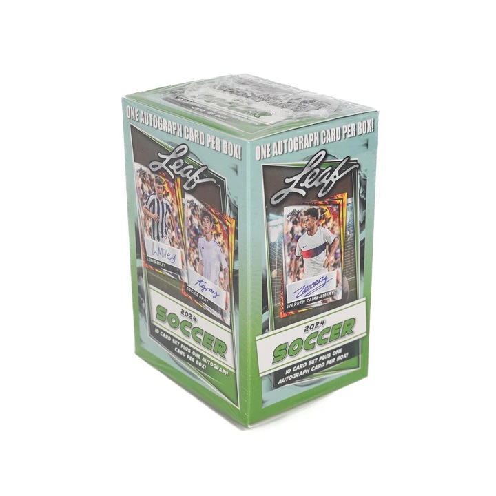 2024 Leaf Soccer Blaster Doboz (10+1 Focis Kártya, benne 1db garantált aláírt Focis Kártya, ami lehet C.Ronaldo vagy Messi is!)