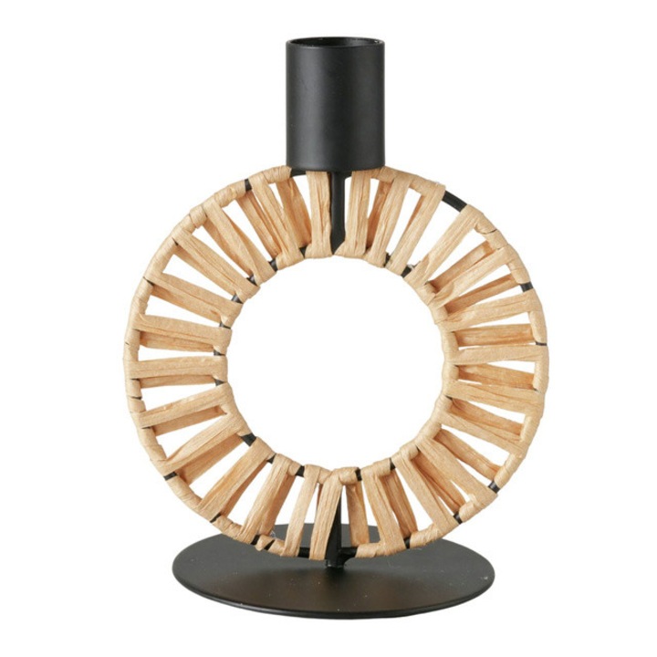 Sfesnic metalic cu impletitura de paie TOKE, 16 cm - tipar 2