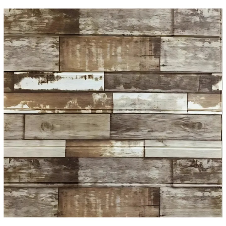 10 db SDEPOT® tapétalap készlet, 3 mm vastag, mérete 70x70 cm, fa típus, barna