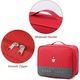 Set Trusa Medicala, SINBINTA, 2 buc, Rezistent la apa si umiditate, Design spatial independent cu mai multe straturi, Organizator de calatorie, Nu include medicamente, Pentru acasa, camping, birou, Panza oxford/Poliester, 25*20*13.5cm/14*11*2cm, Rosu