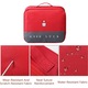Set Trusa Medicala, SINBINTA, 2 buc, Rezistent la apa si umiditate, Design spatial independent cu mai multe straturi, Organizator de calatorie, Nu include medicamente, Pentru acasa, camping, birou, Panza oxford/Poliester, 25*20*13.5cm/14*11*2cm, Rosu