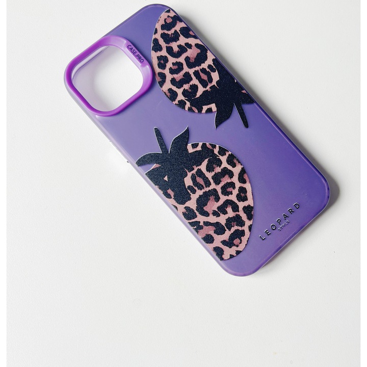 Husa telefon, Silicon, pentru Iphone 15, argintiu-violet