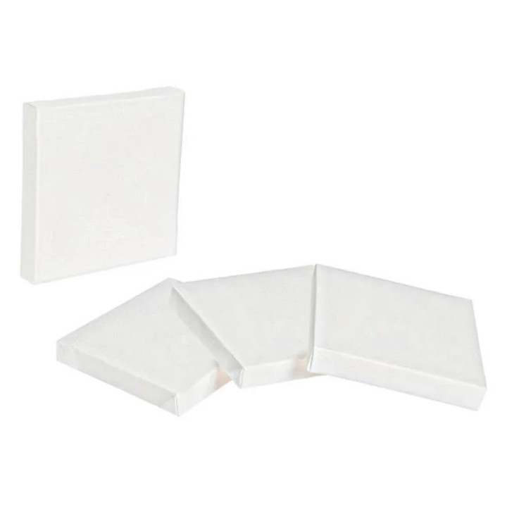 4 db négyzetes fehér festőállvány készlet 10x10cm, Nyland, 100% pamut