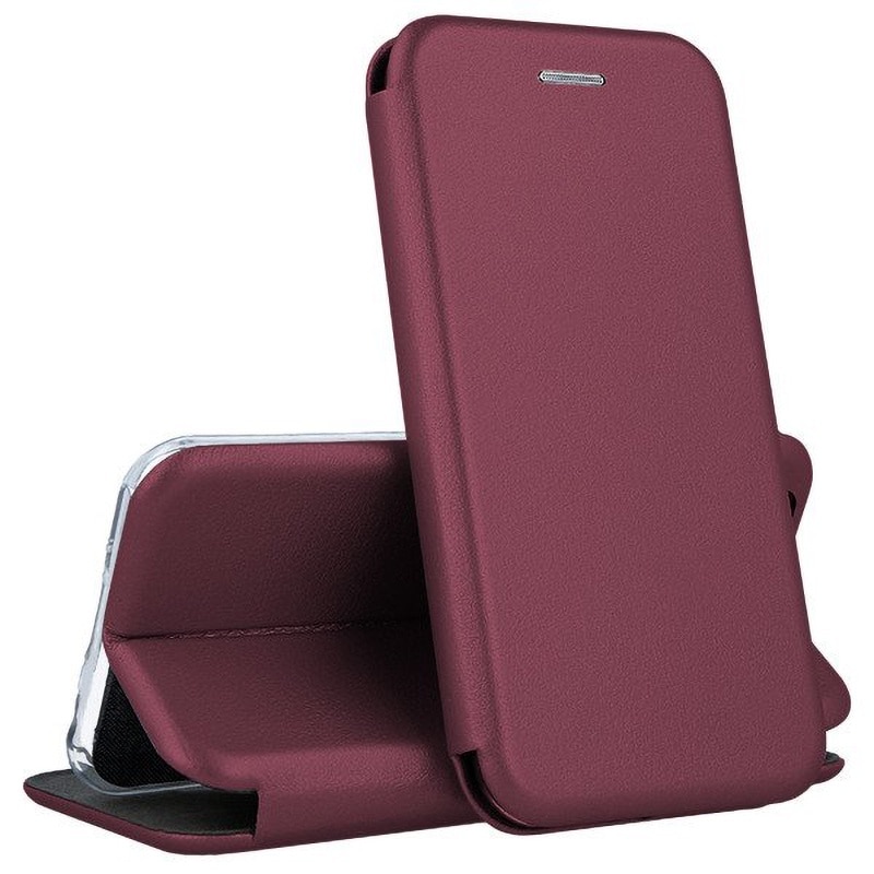 Husa pentru Samsung Galaxy A36, Tip carte DaDen®, Suport card, Functie de Stand si Inchidere Magnetica, Protectie Sporita, Visiniu