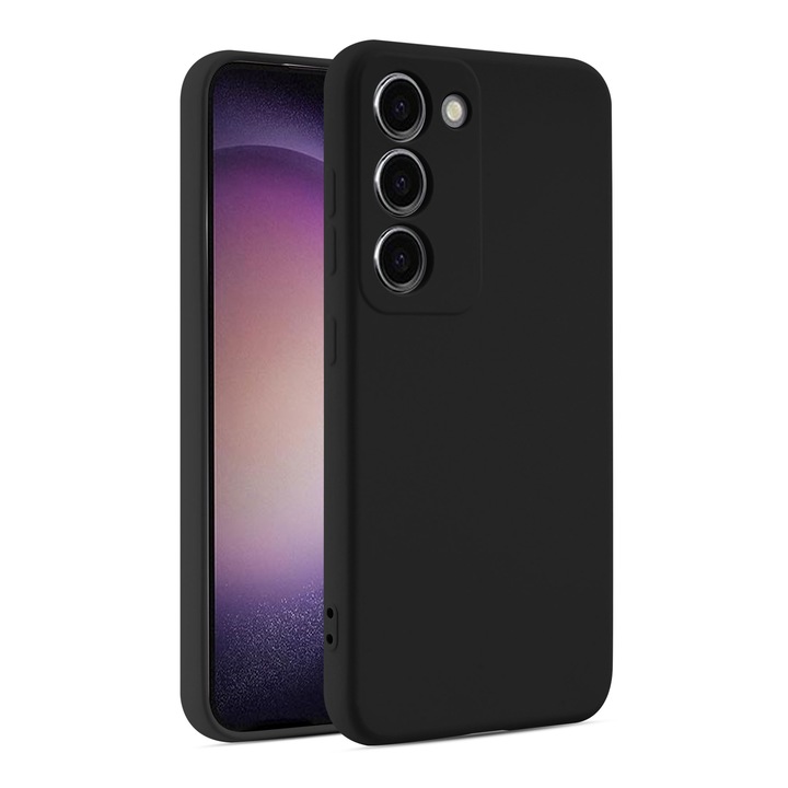 Черен калъф за Xiaomi 14 - микрофибър и мек TPU