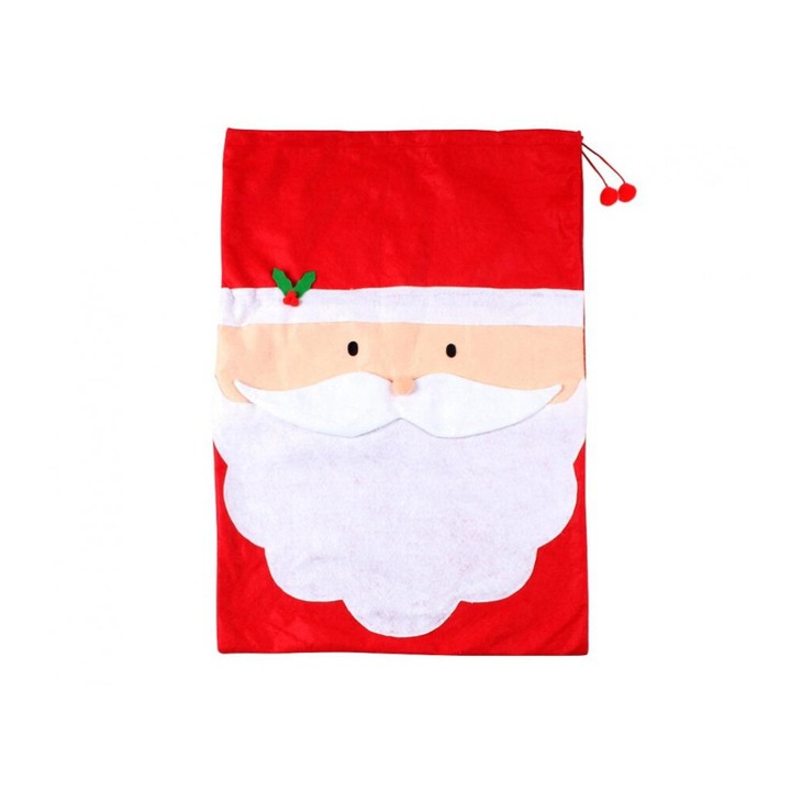 Подаръчна торба Дядо Коледа, червена 50 х 70 см