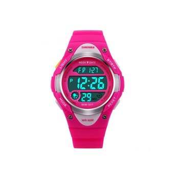 Ceas Skmei sport pentru copii cu led DG1077, roz Ceas Skmei sport pentru copii cu led DG1077, roz