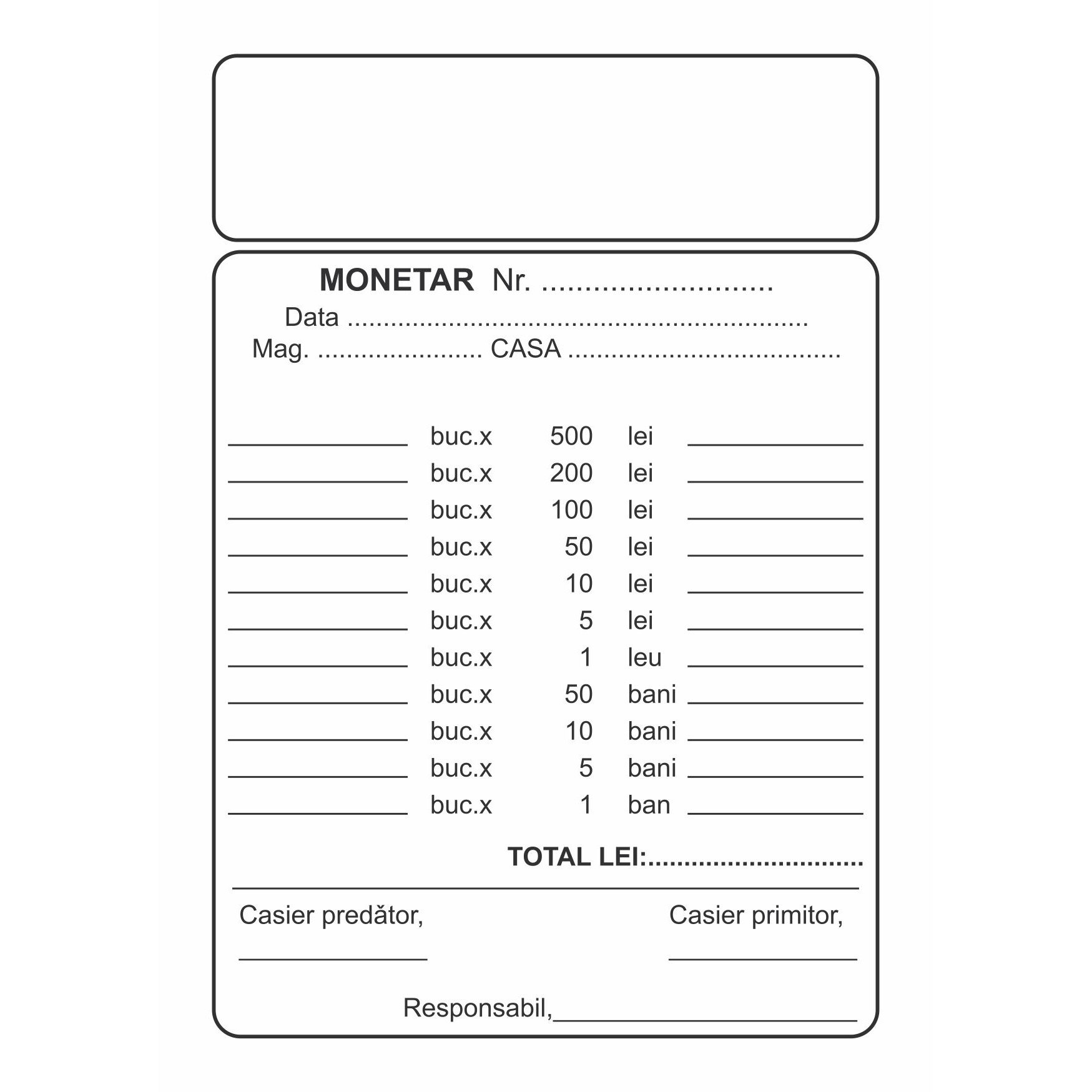 Monetar Format Monetar A6, autocopiativ, 2 ex.(2 x 50 seturi) - SAM OFFICE - eMAG.ro