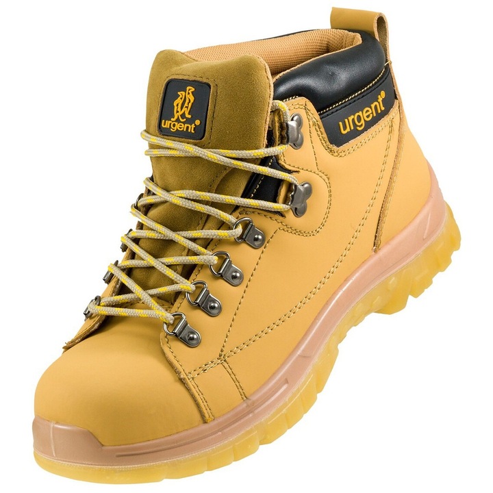 Pantofi de munca de protectie din piele cu varf metalic, inaltime mare BHP, 45