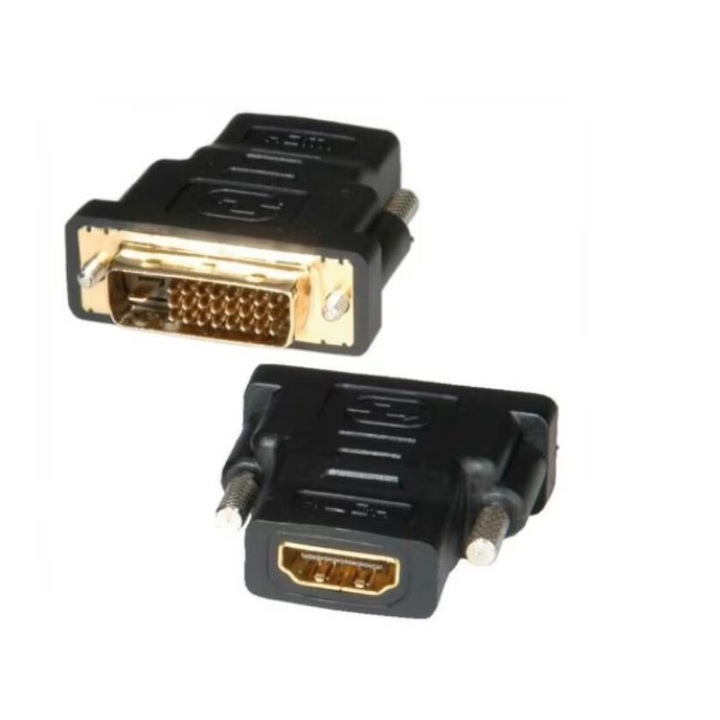 Adaptor bidirectional HDMI la DVI-D Dual Link 24+1 pini M-T