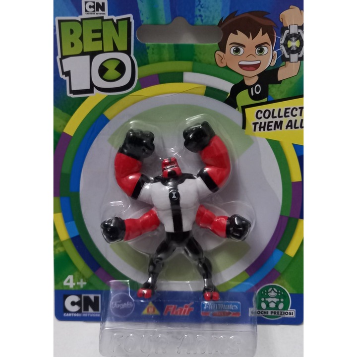 Figurina Ben 10 Four Arms Mini, Giochi Preziosi, 5 cm, pentru baieti, 4 ani