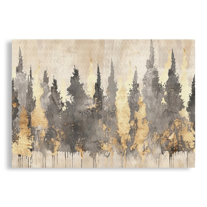 Tablou Canvas, Abstract, Aspect de Pictura, Painted Trees, 70x100 cm