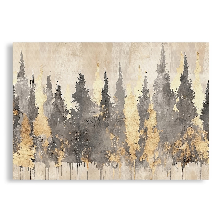 Tablou Canvas, Abstract, Aspect de Pictura, Painted Trees, 70x100 cm