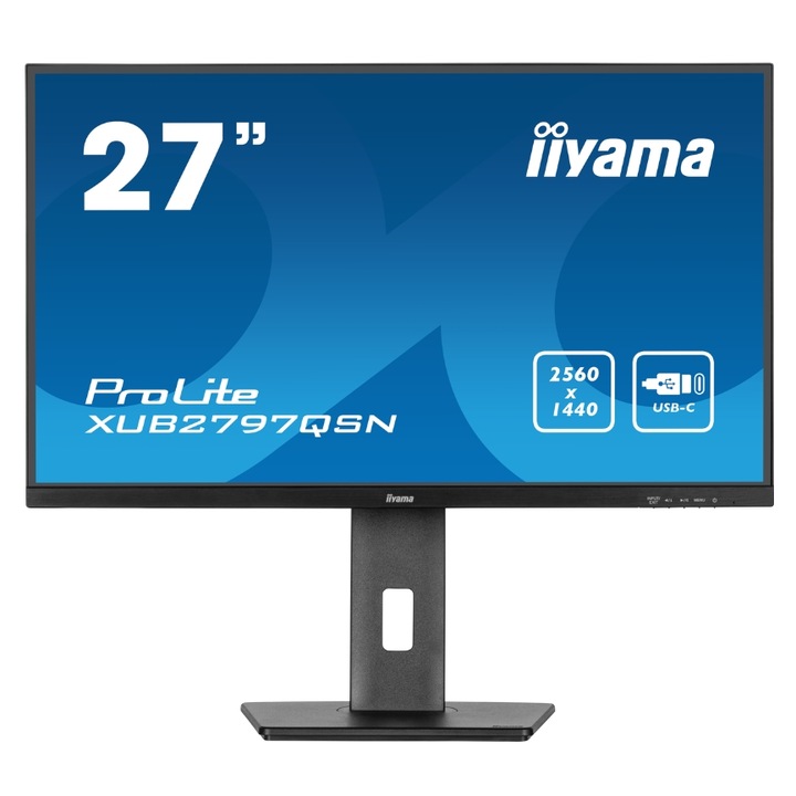 Iiyama ProLite XUB2797QSN-B2 számítógép monitor 68,6 cm (27") 2560 x 1440 pixelek 2K Ultra HD LED Fekete (XUB2797QSN-B2)