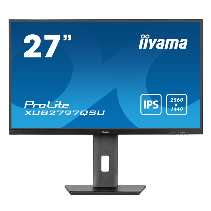 Iiyama ProLite XUB2797QSU-B2 számítógép monitor 68,6 cm (27") 2560 x 1440 pixelek 4K Ultra HD LED Fekete (XUB2797QSU-B2)