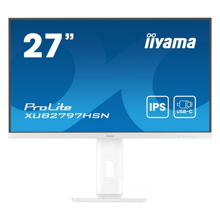 Iiyama ProLite XUB2797HSN-W2 számítógép monitor 68,6 cm (27") 1920 x 1080 pixelek Full HD LED Fehér (XUB2797HSN-W2)