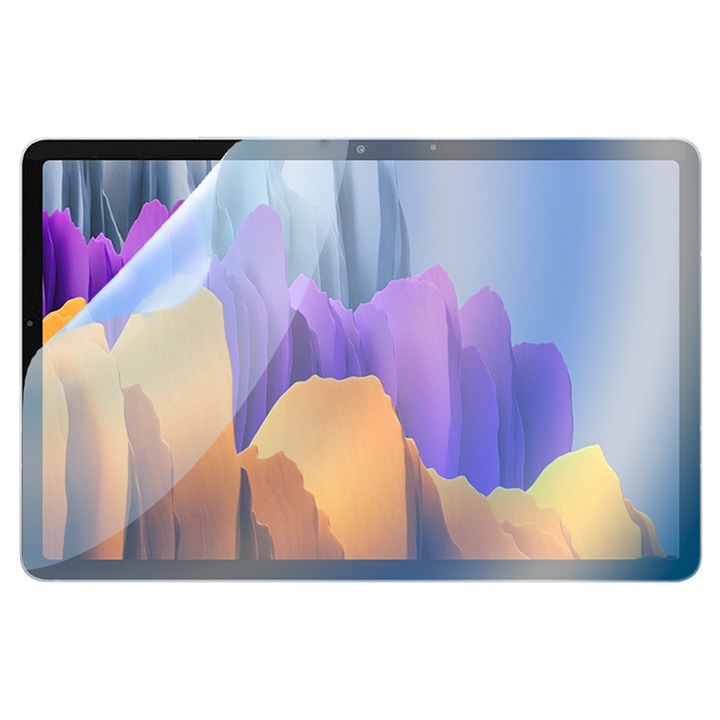 Folie de silicon Blue Guard OptiShield pentru Samsung Galaxy Tab S8, Anti-reflexii, Anti-soc, Rezistenta la zgarieturi, Filtru anti lumina albastra pentru protectia ochilor, Aplicare usoara, Transparent