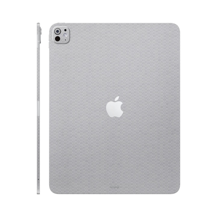 Folie de protectie pentru iPad Pro 11" (2024), Colectia Elegans, Skin Spate cu laterale separate, Honeycomb Gri