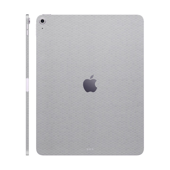 Folie de protectie pentru iPad Air 13" (2024), Colectia Elegans, Skin Spate cu laterale separate, Honeycomb Gri