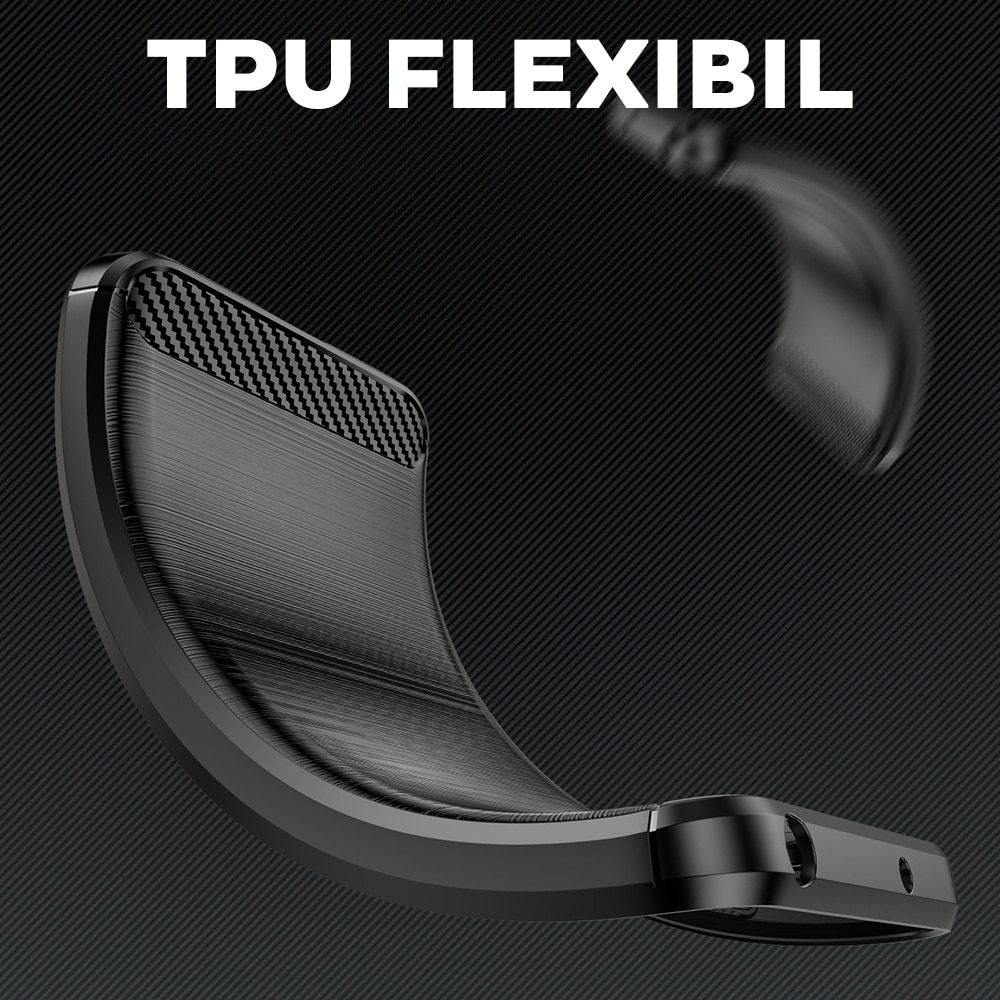 Husa pentru Samsung Galaxy A56 5G Daden Carbon Flexibila Antisoc, Hybrid Antisoc, Negru