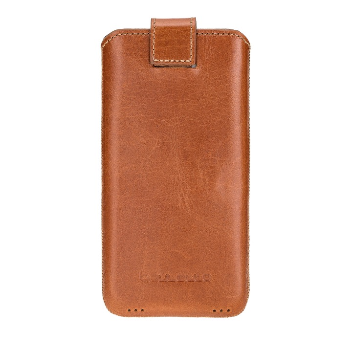 Калъф за iPhone 16 Pro, iPhone 16, Bouletta Multi Case, естествена кожа, здраво закопчаване, Burnished brown tan