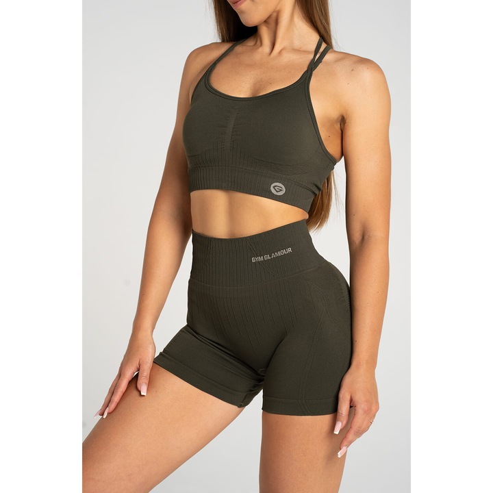 Pantaloni scurti push up 2.0 Gym Glamour, Verde, Verde