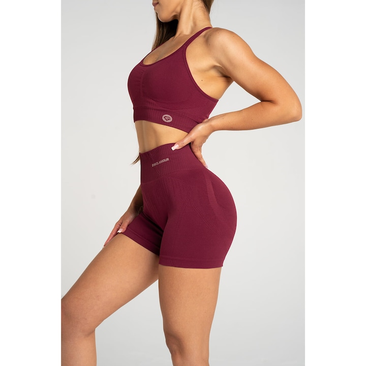 Pantaloni scurti push up 2.0 Gym Glamour, Rosu, Rosu