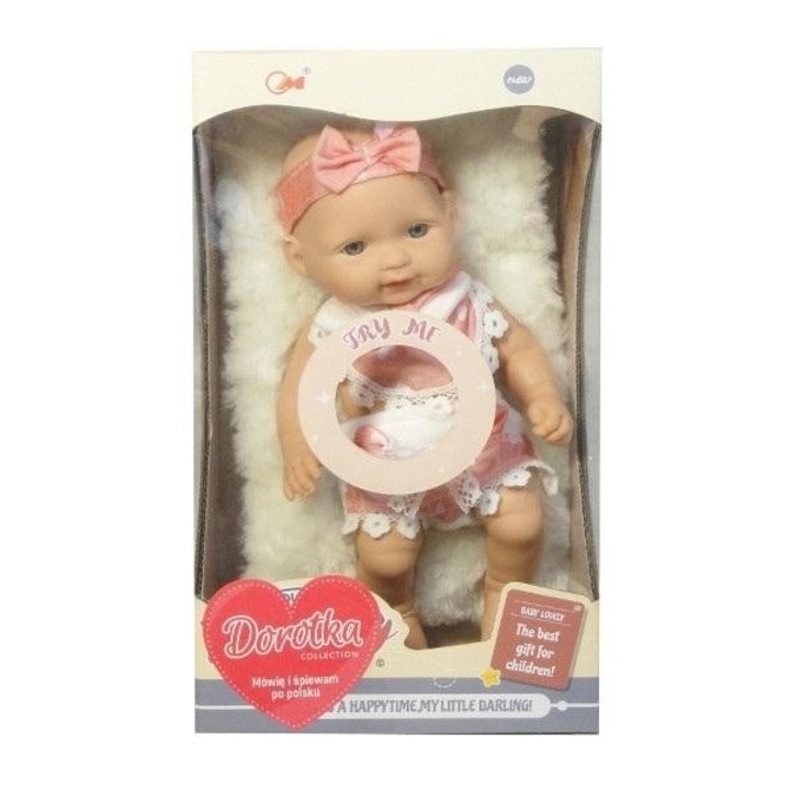 Кукла Dorotka SWEDE, пееща и говореща на полски 28см, 30х17см, комплект