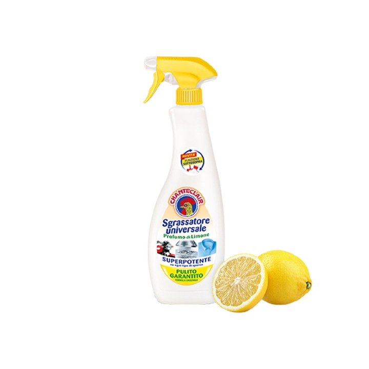 Degresant universal Chanteclair, Parfum de Lamaie, Curata multiple suprafete, Efect puternic si rapid, Up-side down, 600 ml