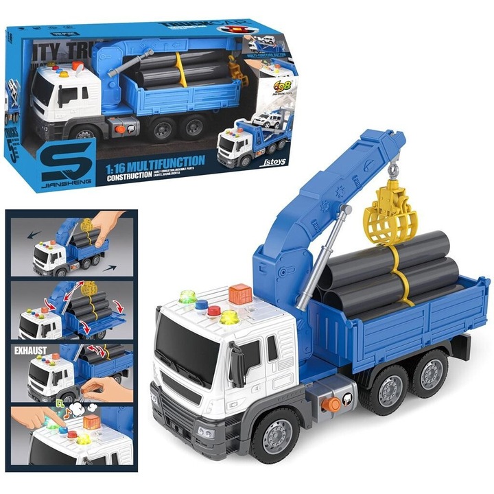 Camion cu brat mobil Trifox, 330x180mm, pentru copii 3+