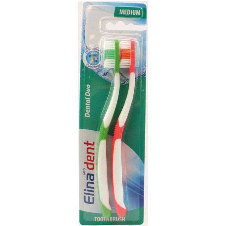 2 db-os fogkefe készlet csúszásmentes nyéllel Elina Med