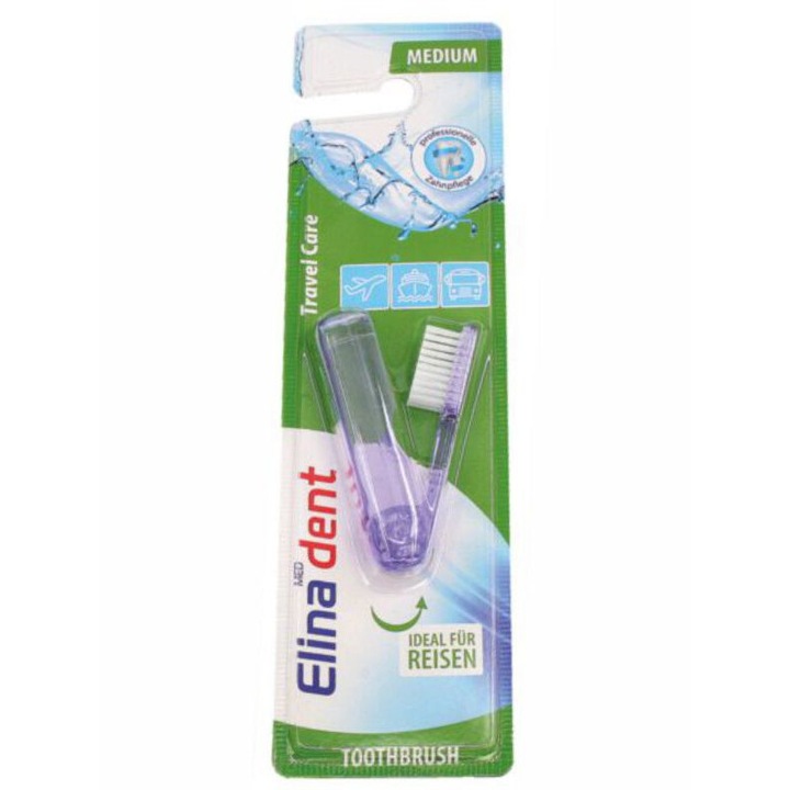 Utazó fogkefe, 14 cm, 1 db, Elina Med