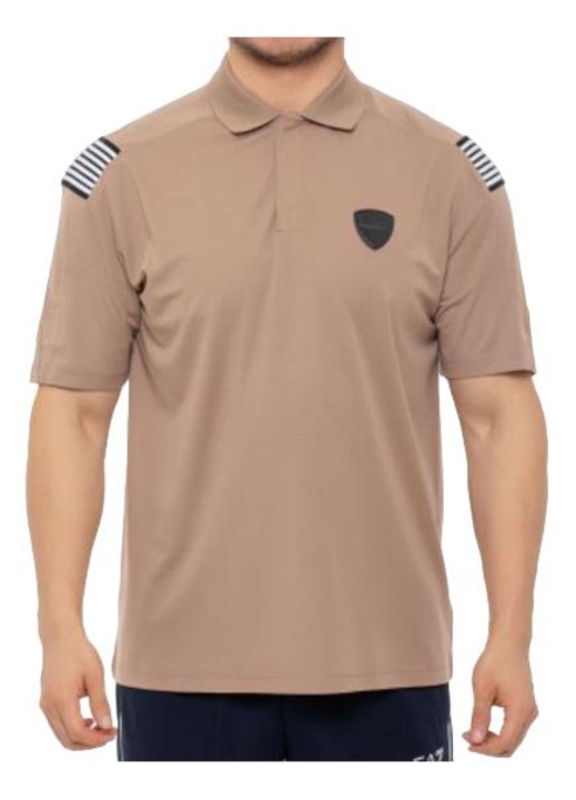 Tricou barbati 6DPF13, Emporio Armani EA7, Viscoza/Poliamida, Maro