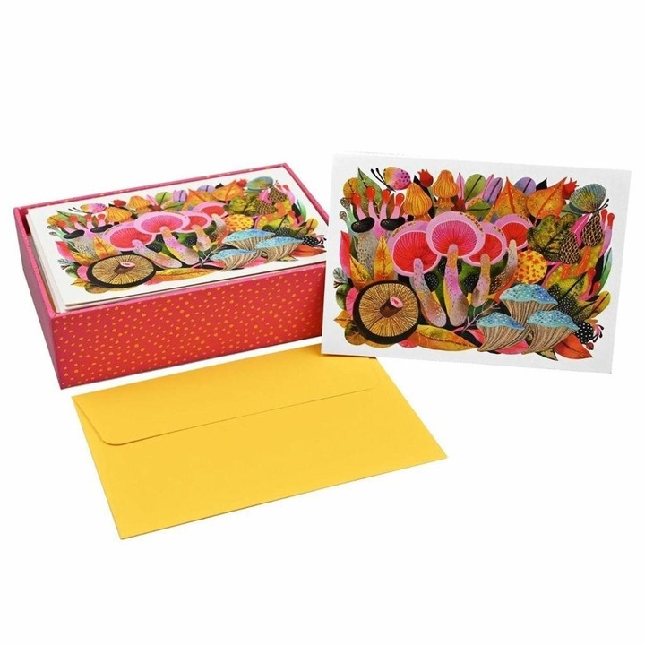 14 mini Runo Lesne notesz, Peter Pauper Press, 8,9x12,7 cm, 15 borítóval, díszdobozban