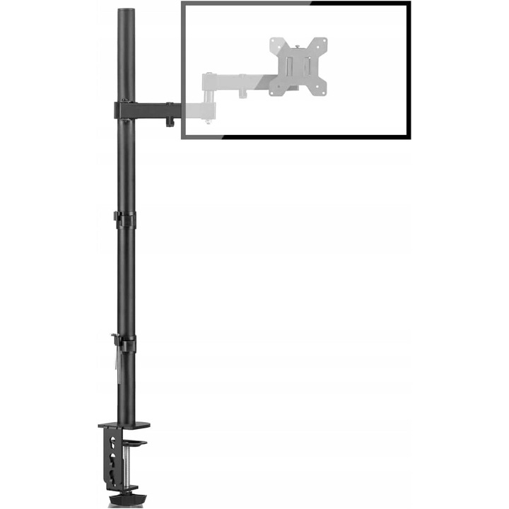 Suport monitor, Luka, otel, 800 mm, 10 kg, negru