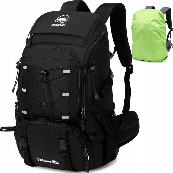 Rucsac turistic, Luka, 45L, nylon, waterproof, negru