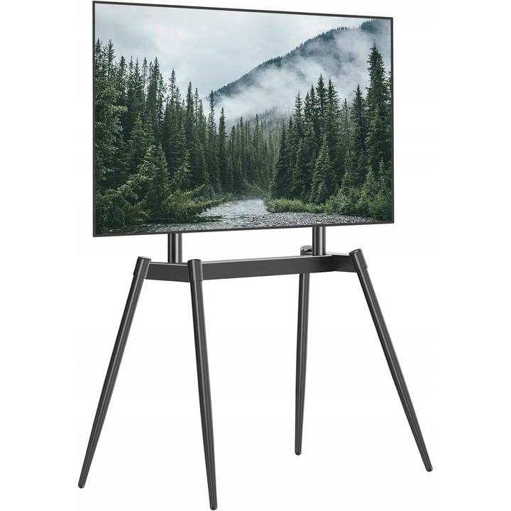 ТВ стойка Luka, 32-80 инча, max 60 кг, VESA 660x400, регулируема височина, дървесен цвят