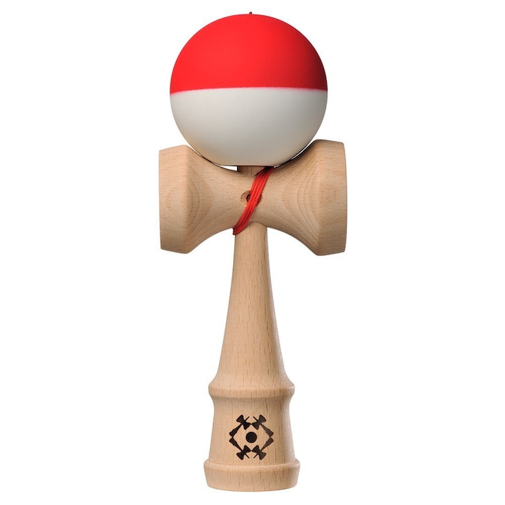 Joc de indemanare Kendama Tribute Half Split- Red top half and white - SILK MATTE