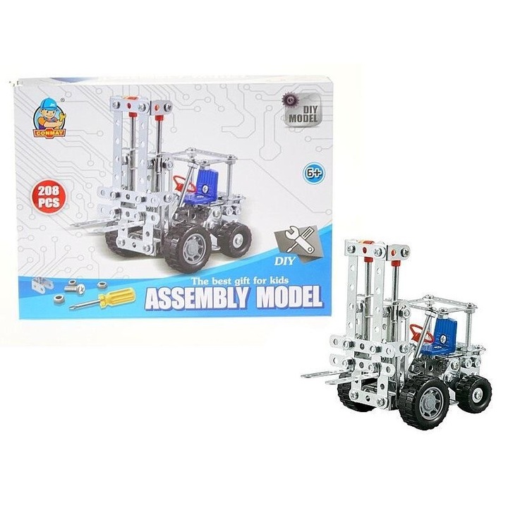 Set de constructie, macara, Adar, 208 bucati 24x18x5cm