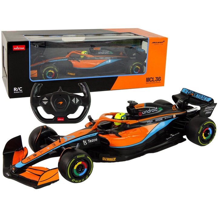 Masinuta R/C McLaren F1 1:12, pomarant, 47x11x16cm