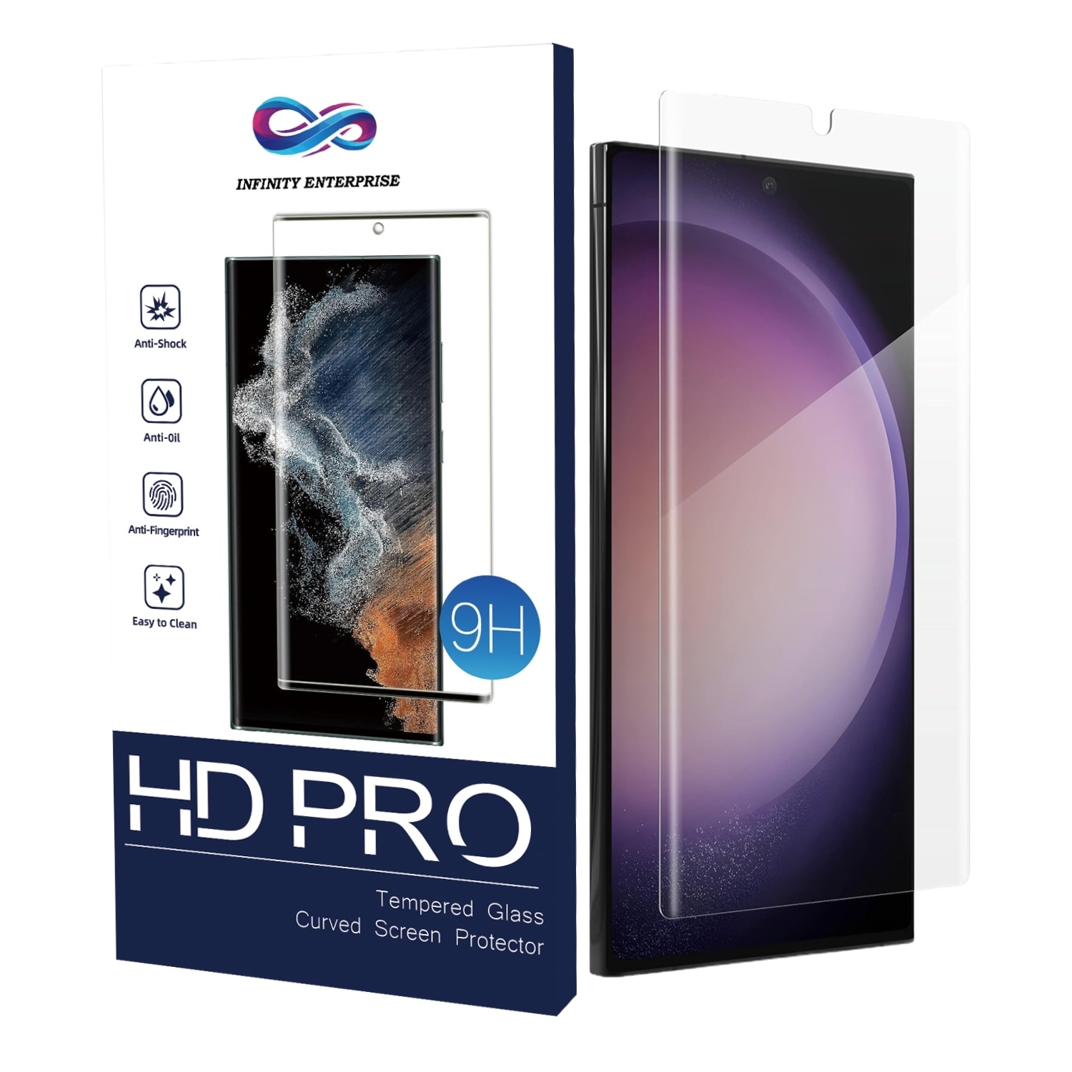 Folie Sticla Curbata securizata Infinity Enterprise pentru Samsung Galaxy S20, protectie Display, compatibila, Amprenta, 9H pentru ecran telefon Fata AntiShock, Flexibil, lipire Completa