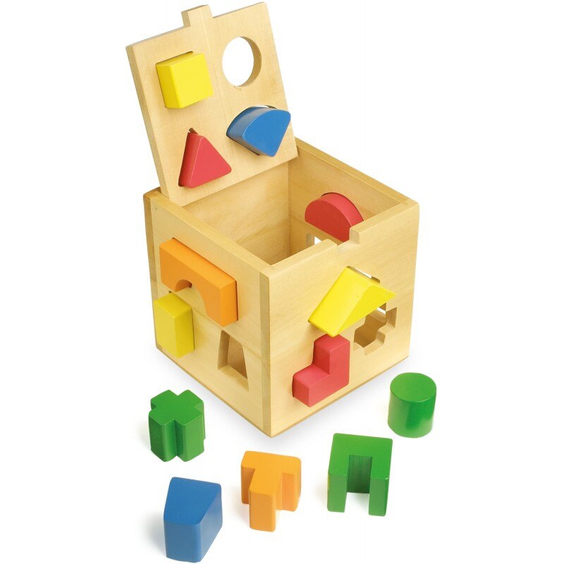 Cubul educativ cu 13 forme din lemn