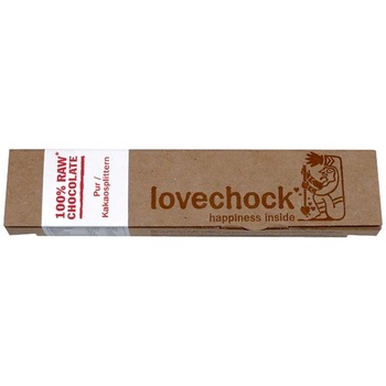 Ciocolata raw-vegan cu bucati de cacao ECO 40 g - Lovechock Ciocolata raw-vegan cu bucati de cacao ECO 40 g - Lovechock