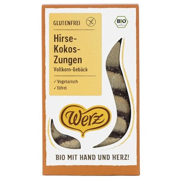 Piscoturi din mei cu nuca de cocos ECO 150 g - Werz Piscoturi din mei cu nuca de cocos ECO 150 g - Werz