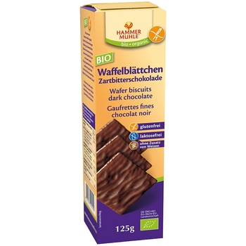 Vafe cu ciocolata neagra ECO 125 g - Hammer Muhle Vafe cu ciocolata neagra ECO 125 g - Hammer Muhle