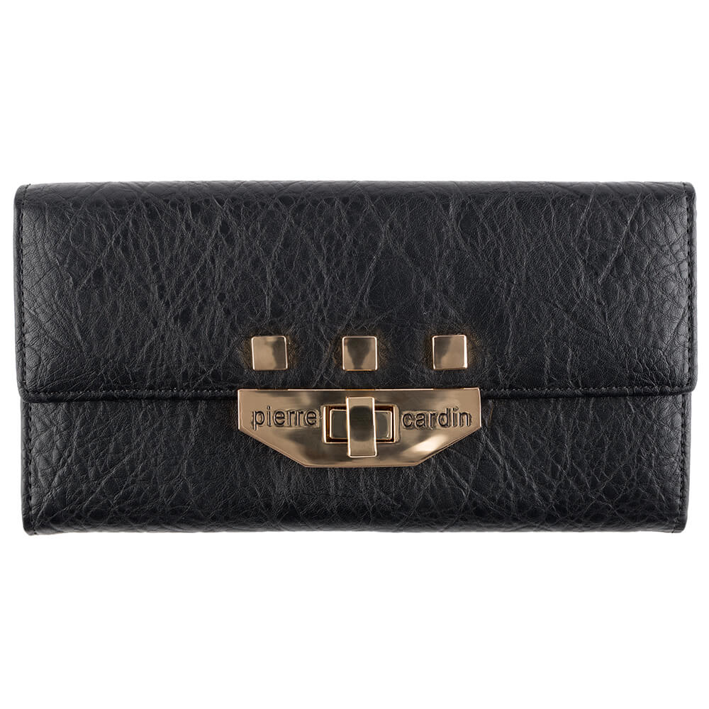 Portofel dama din piele naturala Pierre Cardin GPD157, Negru GPD157-Negru