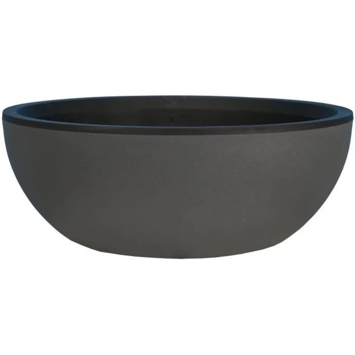 Ghiveci de flori RIVIERA, granit, 40cm, rotund, polypropylene, gri