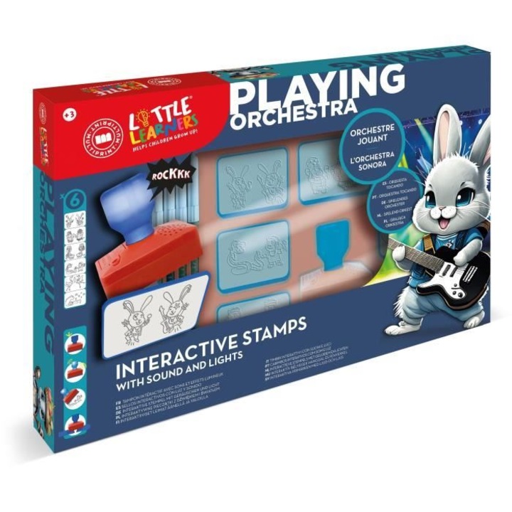 Творчески комплект с печати, моливи, мастило, книжка за оцветяване, многоцветен, за деца от 3 години